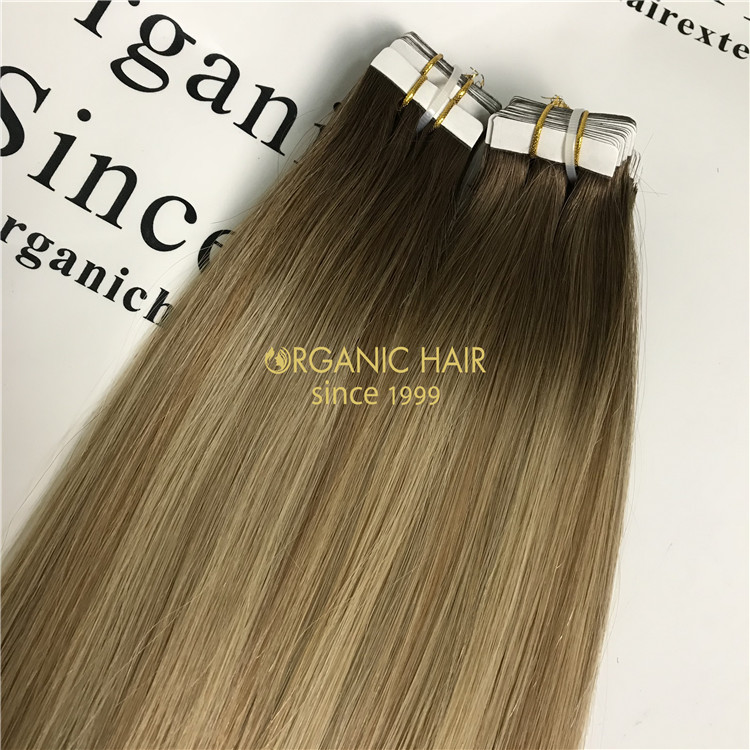 Cheap tape in hair extension Ombre color X70